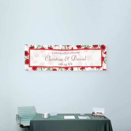 Red Rose Romantic Wedding Spandoek (Beurs)