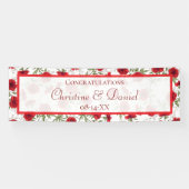 Red Rose Romantic Wedding Spandoek (Horizontaal)