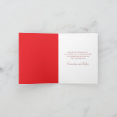 Red Rose Romantic Wedding Thank You Cards Photo (Binnen)