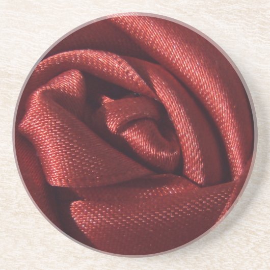 Red Rose Romantic Zandsteen Onderzetter (Voorkant)
