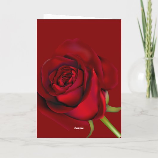 Red Rose Romantisch Ik hou van je Valentijnsdag Ka Notitiekaartje (Achterkant)