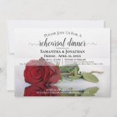 Red Rose Romantische Chique Huwelijksrepetitie & d Kaart (Voorkant)