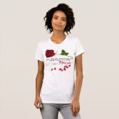 Red Rose Romantische Liefde Valentijnsdag T-shirt (Voorkant volledig)