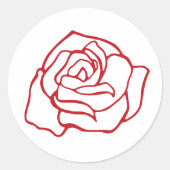 Red Rose Romantische Stickers (Voorkant)