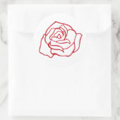 Red Rose Romantische Stickers (Tas)