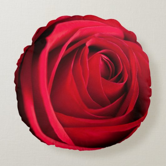 Red Rose Rond Kussen (Voorkant)