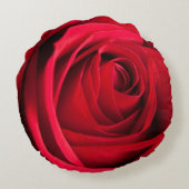 Red Rose Rond Kussen (Achterkant)