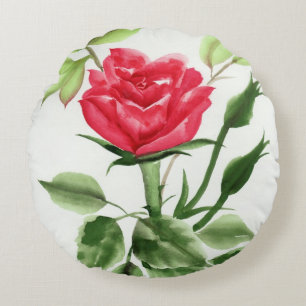 Red Rose Rond Kussen