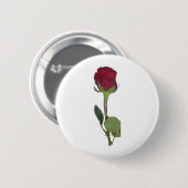 Red Rose Ronde Button 5,7 Cm (Voorkant /achterkant)