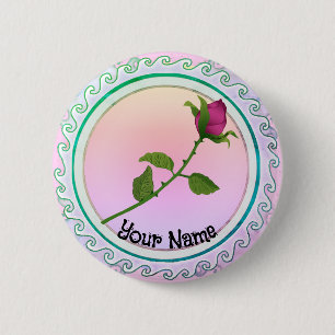 Red Rose Ronde Button 5,7 Cm