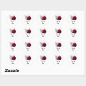 Red Rose Ronde Sticker (Vel)