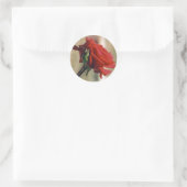 Red Rose Ronde Sticker (Tas)