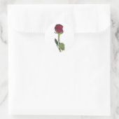 Red Rose Ronde Sticker (Tas)