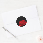 Red Rose Ronde Sticker (Envelop)
