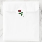 Red Rose Ronde Sticker (Tas)