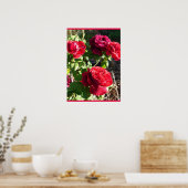 Red Rose Roses Flower Floral Garden Eugene Furst Poster (Keuken)