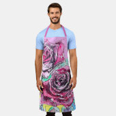 Red Rose Roses Watercolour Floral Flowers Flower Schort (Gedragen)