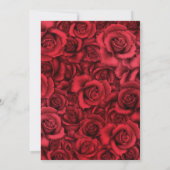 Red Rose rouwt om begrafenis Kaart (Achterkant)