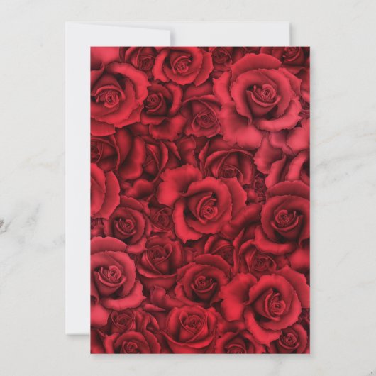 Red Rose rouwt om begrafenis Kaart (Achterkant)