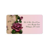Red Rose Roze Adresetiketten Etiket (Voorkant)