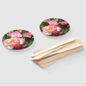 Red Rose Rozen bloemenfoto Womens Verjaardagsfeest Handwaaier (Niet-gemonteerd)