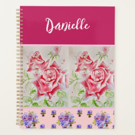 Red Rose Rozen Waterverf Aanpasbare Roze Shabby Planner