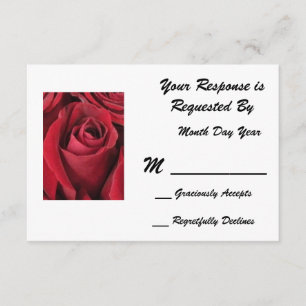 Red Rose RSVP-kaart RSVP Kaartje