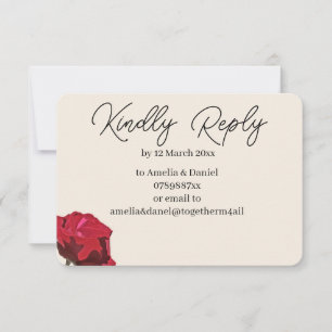 Red Rose RSVP Kaartje