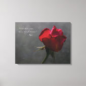 Red Rose, Rumi quote, 24" x 18" - MEDIUM Canvas Afdruk (Voorkant)