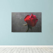 Red Rose, Rumi quote, 36" x 24" - GROOT Canvas Afdruk (Insitu (Houten vloer))