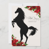 Red Rose Rustic Western Floral Boots Vrijgezellenf Kaart (Achterkant)