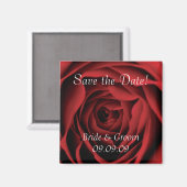 Red Rose Save the Date Magnet (Voorkant / Achterkant)