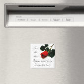 Red Rose Save the date Magnet Sjabloon (Insitu (Vaatwasser))