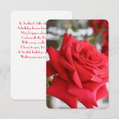 Red Rose Schots Gedicht Verjaardag Kaart (Voorkant / Achterkant)