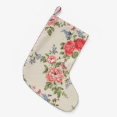 RED ROSE SEAMLESS PATTERN WITH BLUE BELLSpattern,f Kleine Kerstsok (Voorkant (Hangend))