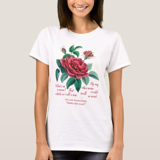  Red Rose Shakespeare "Romeo and Juliet" T-shirt (Voorkant)