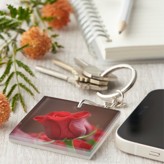 Red Rose Sleutelhanger (Voorkant Rechts)