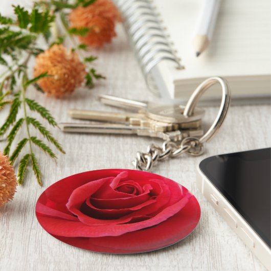 Red Rose Sleutelhanger (Zijkant)