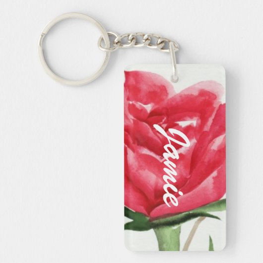 Red Rose Sleutelhanger (Voorkant)