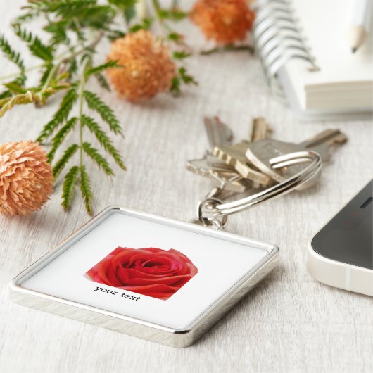 Red Rose Sleutelhanger (Zijkant)