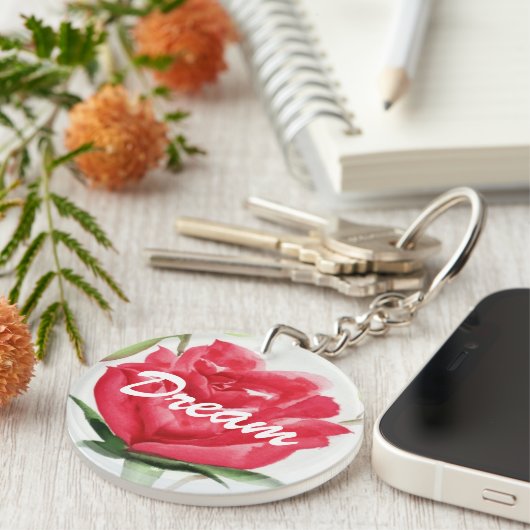 Red Rose Sleutelhanger (Voorkant Rechts)