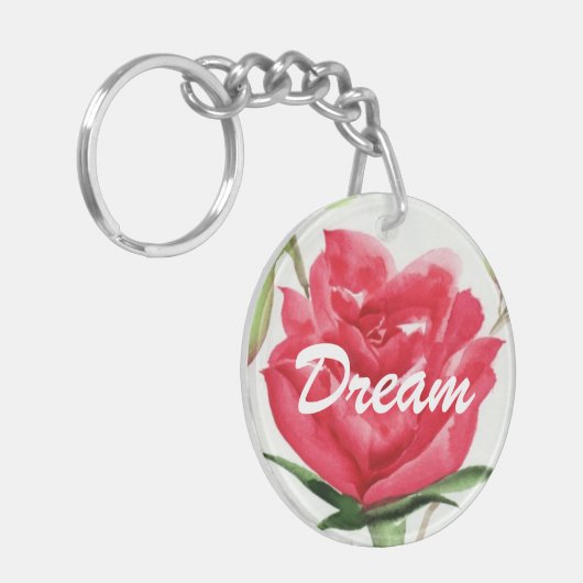 Red Rose Sleutelhanger (Voorkant Links)