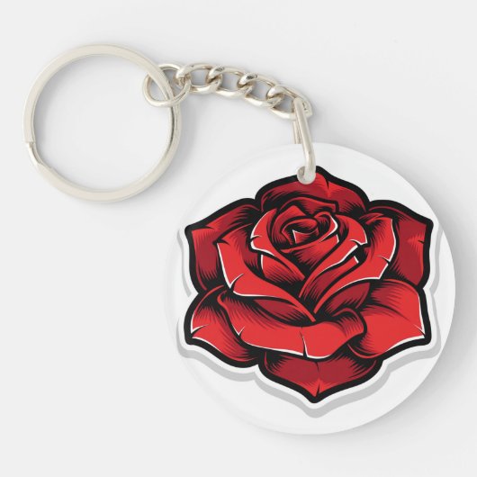 Red Rose Sleutelhanger (Voorkant)