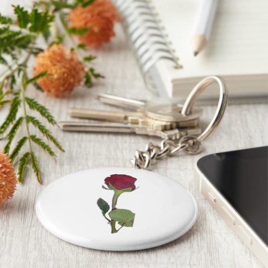 Red Rose Sleutelhanger (Zijkant)