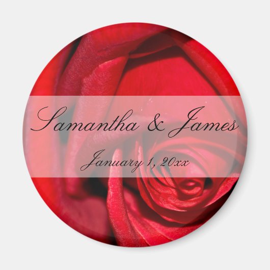 Red Rose sluit persoonlijke bruiloft af Magneet (Voorkant)