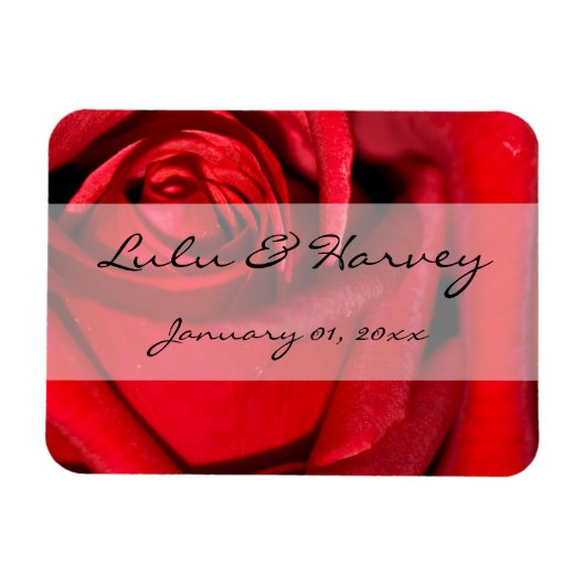 Red Rose sluit persoonlijke bruiloft af Magneet (Horizontaal)
