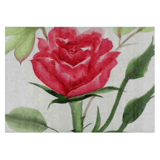 Red Rose Snijplank (Voorkant)