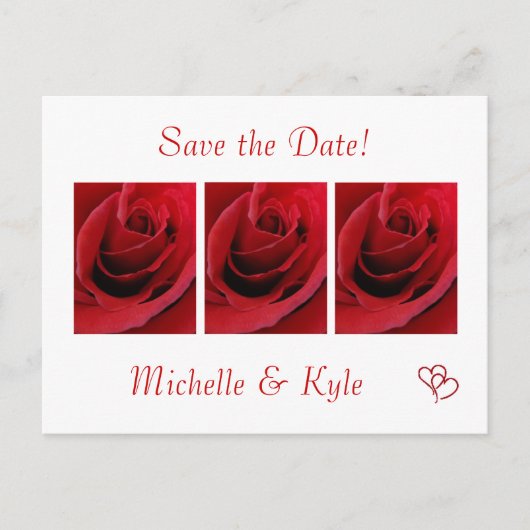 Red Rose sparen het Briefkaart van de Datum (Voorkant)