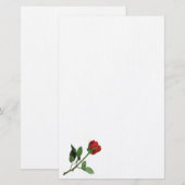 Red Rose Stationery Briefpapier (Voorkant / Achterkant)