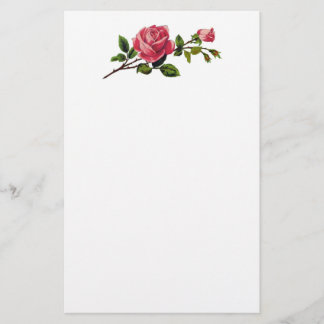 Red Rose Stationery Briefpapier